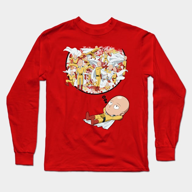 SaitamaHero Dreaming Long Sleeve T-Shirt by Shamaloka